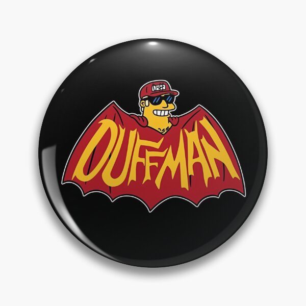 Item preview, Duffman Caped Crusader Bat Logo Parody designed and sold by Moonpaw-Whimsy.