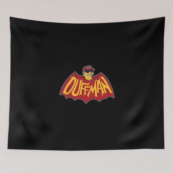 Item preview, Duffman Caped Crusader Bat Logo Parody designed and sold by Moonpaw-Whimsy.