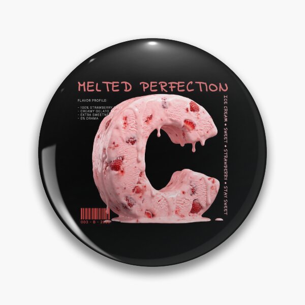Item preview, Melted Perfection Strawberry Ice Cream Letter C designed and sold by JOCSTOCK.
