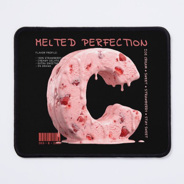 Item preview, Melted Perfection Strawberry Ice Cream Letter C designed and sold by JOCSTOCK.