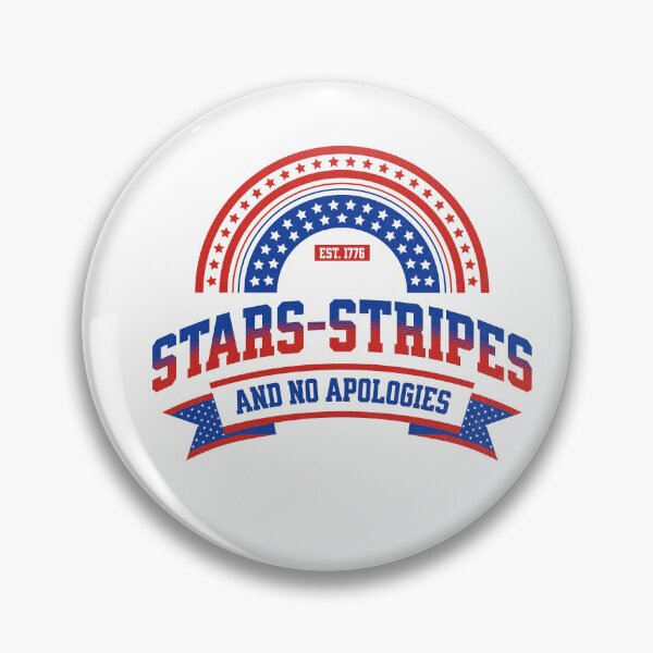 Item preview, Stars Stripes and No Apologies Rainbow Badge 4th of July T-Shirt designed and sold by CurlyDogDesigns.