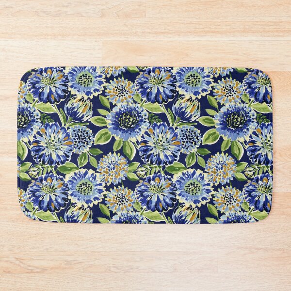 Item preview, Classic Navy Blue And White Ditsy Floral Pattern designed and sold by igraphixart.