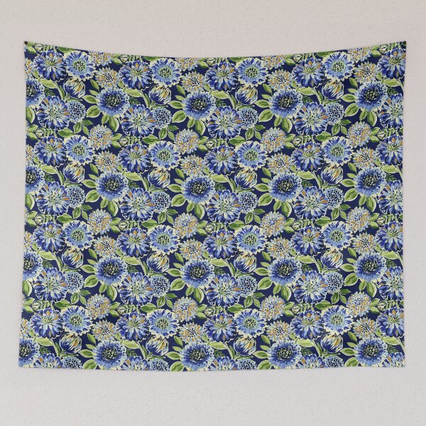 Item preview, Classic Navy Blue And White Ditsy Floral Pattern designed and sold by igraphixart.