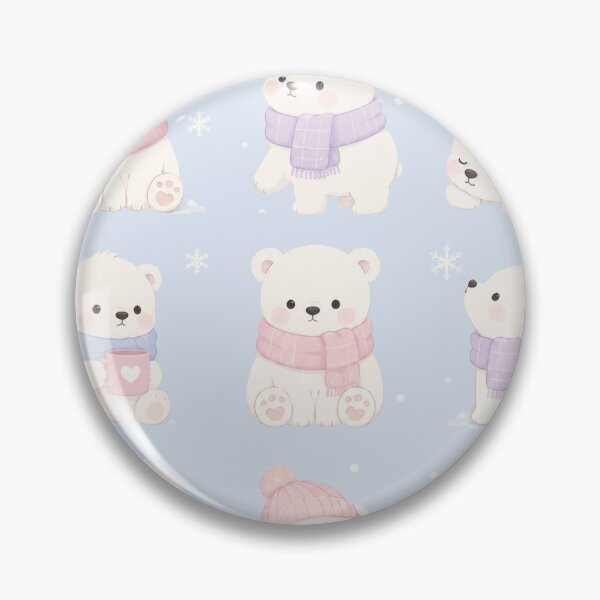 Item preview, Kawaii Winter Polar Bears - Soft Mini Collection designed and sold by EsenciaZen.
