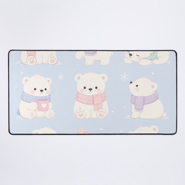 Item preview, Kawaii Winter Polar Bears - Soft Mini Collection designed and sold by EsenciaZen.