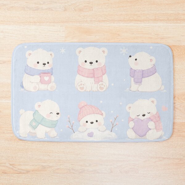 Item preview, Kawaii Winter Polar Bears - Soft Mini Collection designed and sold by EsenciaZen.