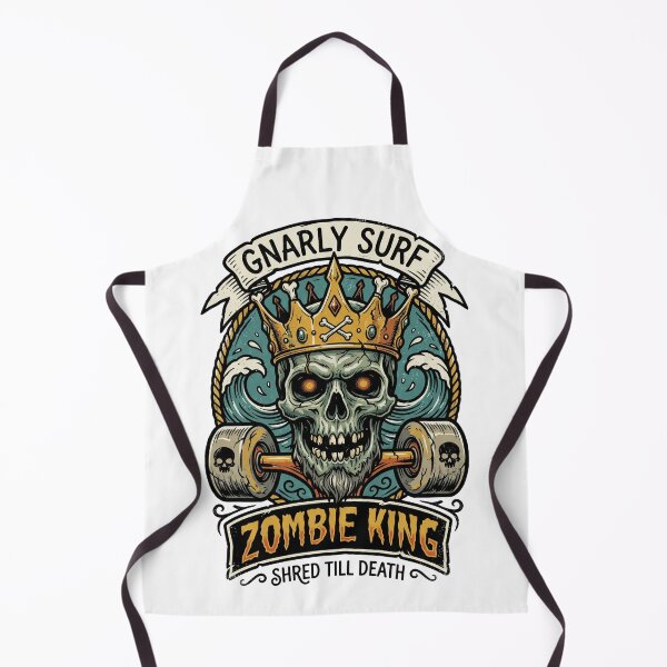 Item preview, Gnarly Surf Zombie King – Shred Till Death designed and sold by Marcusvieira.