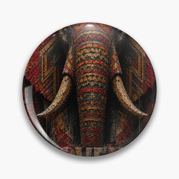 Item preview, Lead Dev Repetition Elephant Geometric Tribal Relief Art designed and sold by SavannaStrikes.