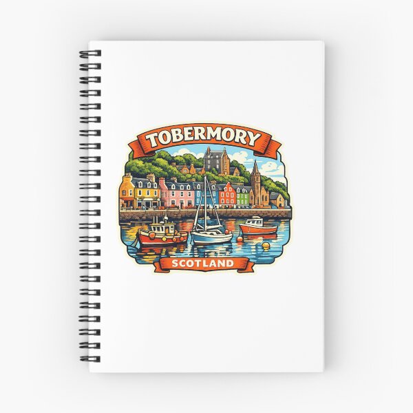 Item preview, Tobermory Scotland Waterfront Sticker Souvenir Summer Edition designed and sold by Imaginarium of Chaos falcon88 .