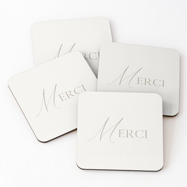 Item preview, Minimalist “Merci” Typography Art | French Aesthetic Line Design designed and sold by coshe.