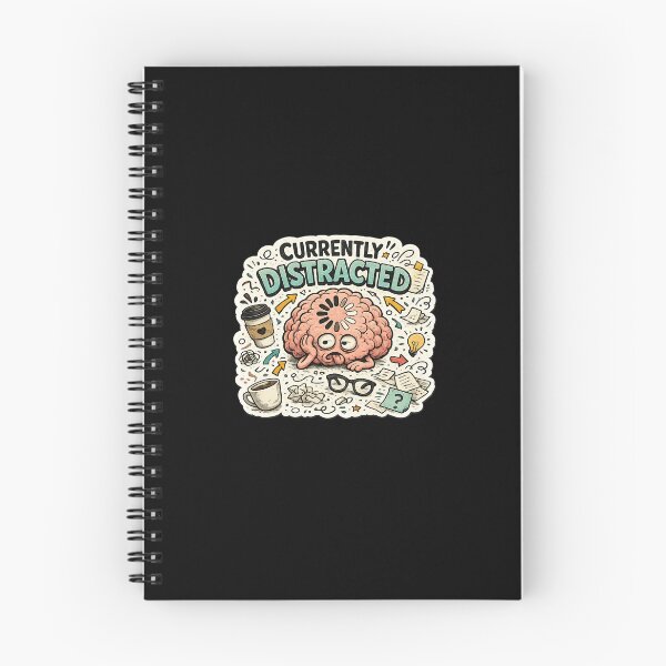 Item preview, Currently Distracted Funny Overthinking Sticker designed and sold by WestonStudio.