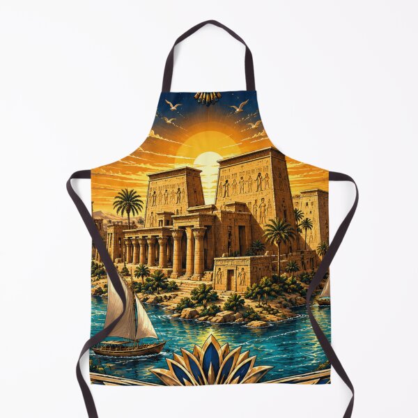Item preview, Ancient Thebes Nile TemplePhilae Temple River of Isis designed and sold by BastetNileArt.