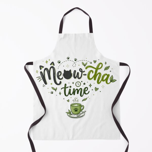 Item preview, Cute Whimsical Cat Matcha Quote Typography Green Tea Vector Graphic designed and sold by DiNata.