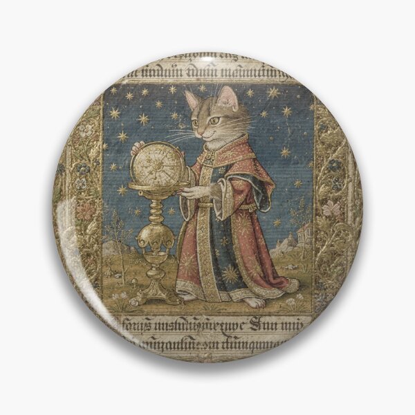 Item preview, Medieval Cat Astronomer designed and sold by PictorialWhimsy.