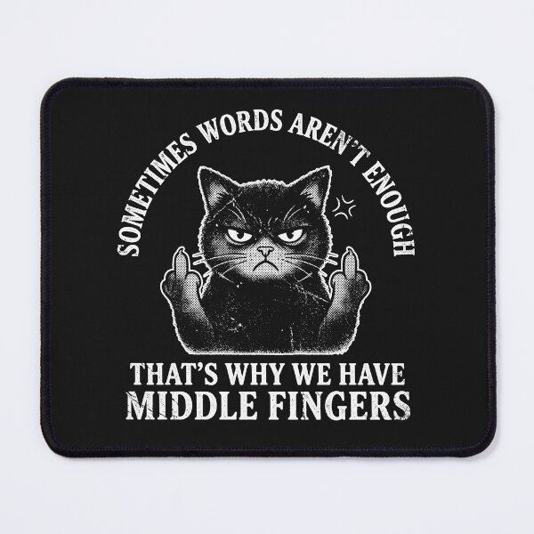 Item preview, Sarcastic Grumpy Cat Middle Finger Humor designed and sold by AdyKurniawan.