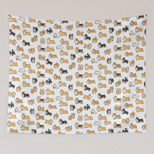 Item preview, Cute Corgi Butt and Zoomies Clean Sticker Sheet designed and sold by Dhenin Studio.