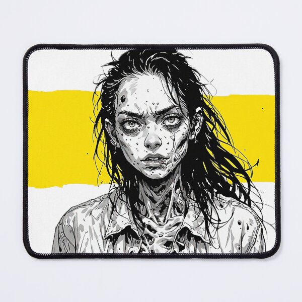 Item preview, Female Zombie Portrait Dark Ink Horror Art designed and sold by ChaoticZenStudio.