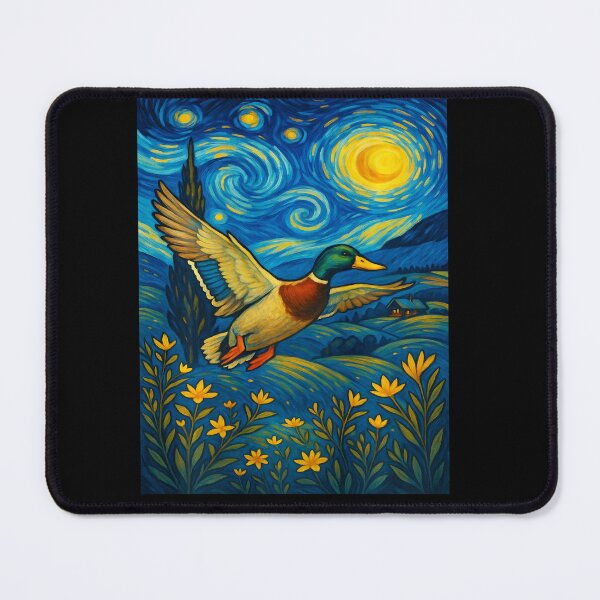 Item preview, Starry Night Mallard Duck Van Gogh Style Hunting Farmer Farm designed and sold by Littermin.