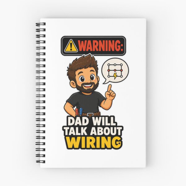 Item preview, Warning Dad Will Talk About Wiring Funny Electrician Dad Shirt designed and sold by PINK FREE.