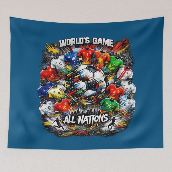 Item preview, World's Game All Nations Soccer Art designed and sold by Urban-InkStudio.