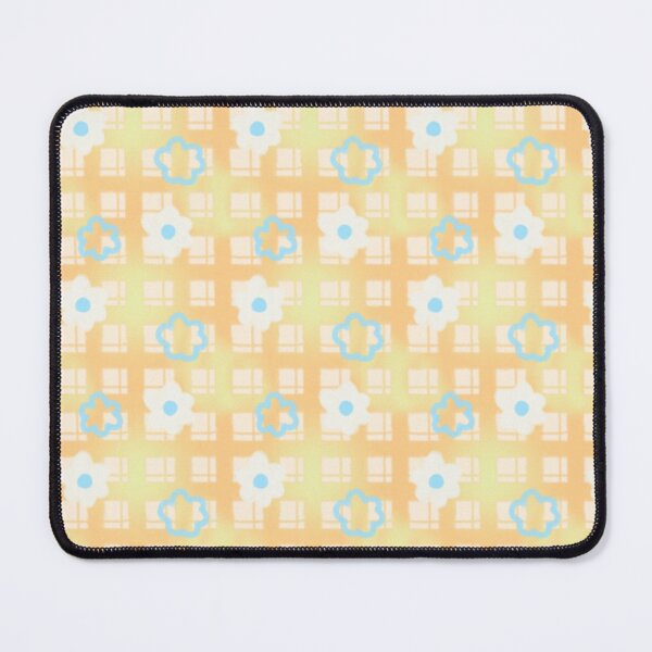 Item preview, plaid and flowers (orange) designed and sold by Quadra Works.