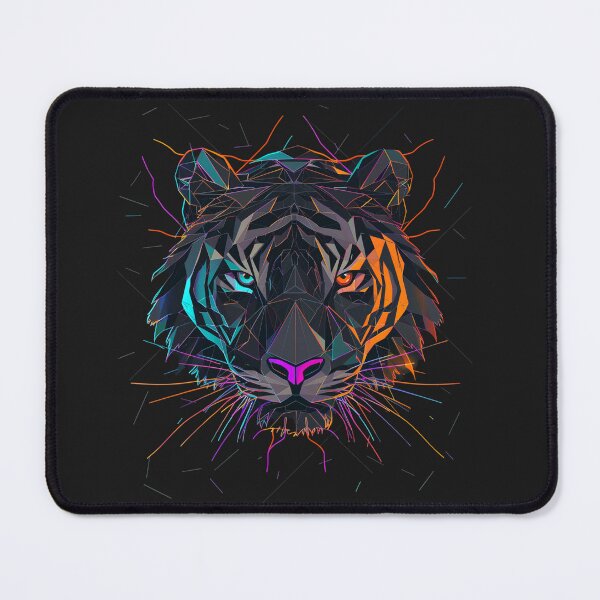 Item preview, Tiger - Cyber Polygonal Animal & Power Streetwear designed and sold by RetroWaveArtCo.