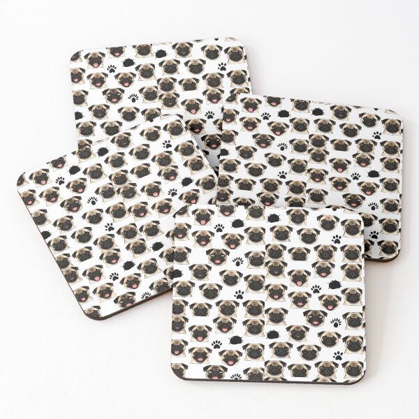 Item preview, Funny Grumpy Pug Clean Pattern Decal Sheet designed and sold by Dhenin Studio.