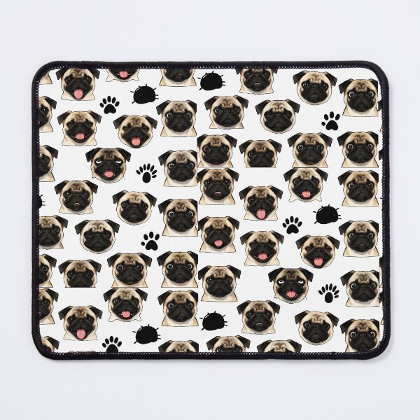 Item preview, Funny Grumpy Pug Clean Pattern Decal Sheet designed and sold by Dhenin Studio.