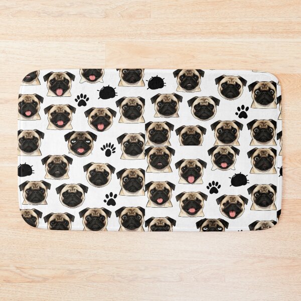 Item preview, Funny Grumpy Pug Clean Pattern Decal Sheet designed and sold by Dhenin Studio.