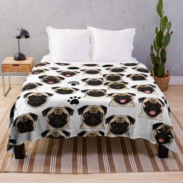Item preview, Funny Grumpy Pug Clean Pattern Decal Sheet designed and sold by Dhenin Studio.