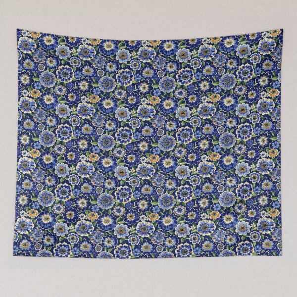 Item preview, Vintage Blue And Gold Floral Textile Pattern designed and sold by igraphixart.
