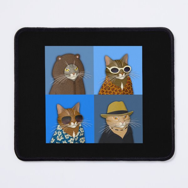 Item preview, Tabby Cat Variety on Blue designed and sold by Scolliecat.