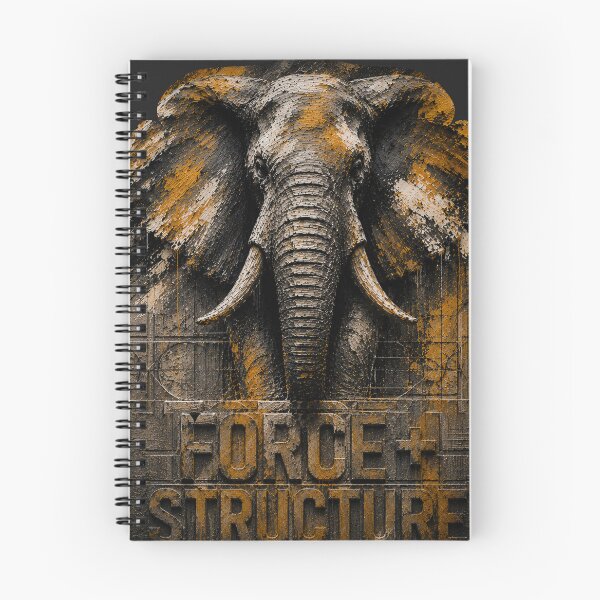 Item preview, Architect Force Elephant Blueprint Industrial Plaster Art designed and sold by SavannaStrikes.