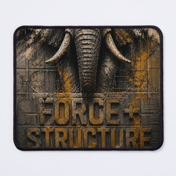 Item preview, Architect Force Elephant Blueprint Industrial Plaster Art designed and sold by SavannaStrikes.