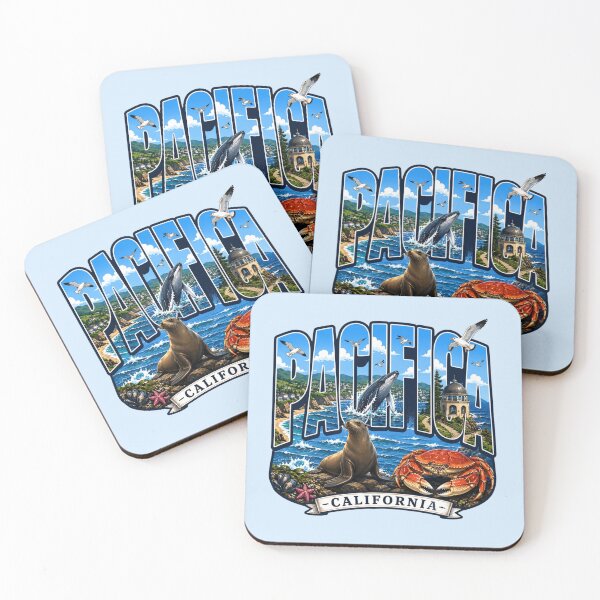 Item preview, Pacifica, California Typography  designed and sold by Myra365Art.