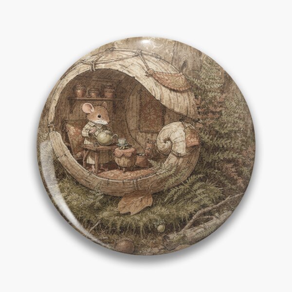 Item preview, Mouse Folk Hosting Tea in a Snail Shell designed and sold by PictorialWhimsy.