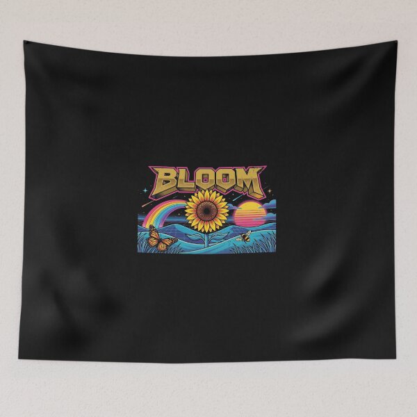 Item preview, Retro 80s Sunset Sunflower Summer Vibe Bloom designed and sold by AdyKurniawan.