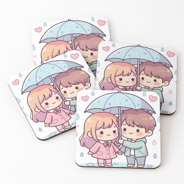 Item preview, Cute Couple Under Umbrella Romantic  designed and sold by sumeetkaliya.
