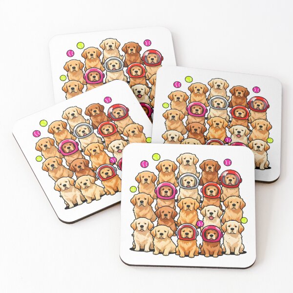Item preview, Happy Golden Retriever Clean Sticker Sheet designed and sold by Dhenin Studio.