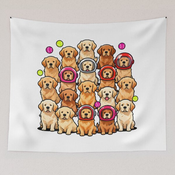 Item preview, Happy Golden Retriever Clean Sticker Sheet designed and sold by Dhenin Studio.