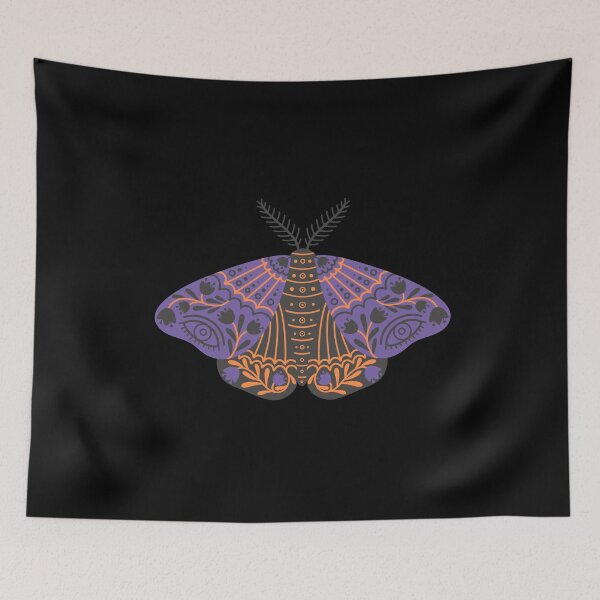 Item preview, Mystic purple folk moth designed and sold by FloreizaArt.