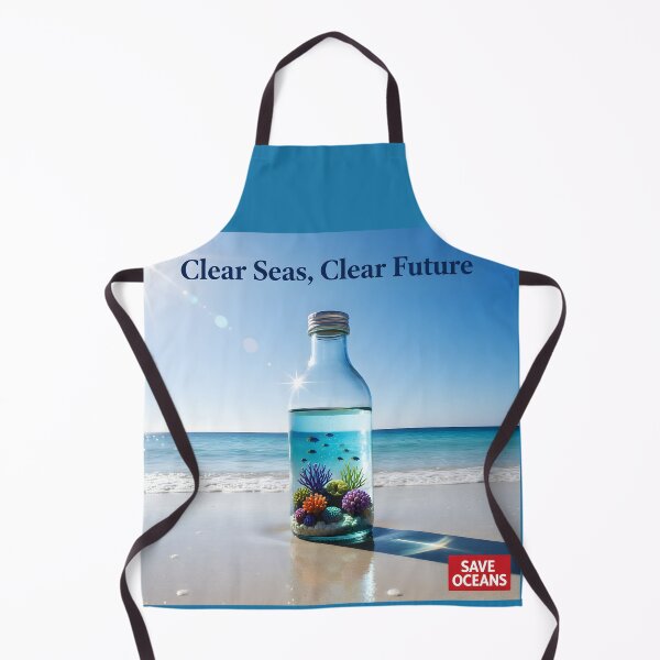 Item preview, Save Oceans Concept Art: Message in a Bottle with Coral Reef on Clear Beach designed and sold by Creative-RE.