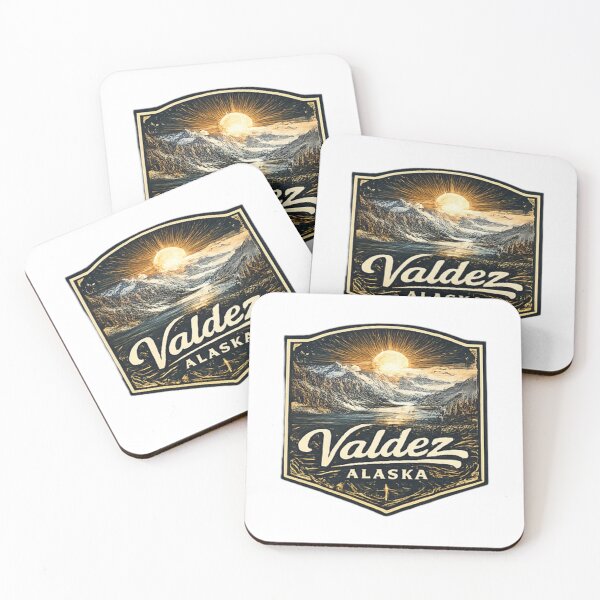 Item preview, Valdez Alaska mountains landscapes and sun designed and sold by DamioPolArt.