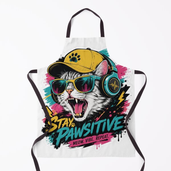 Item preview, Funny Stay Pawsitive Cat Art | classic T shirt designed and sold by PawFusionArt.