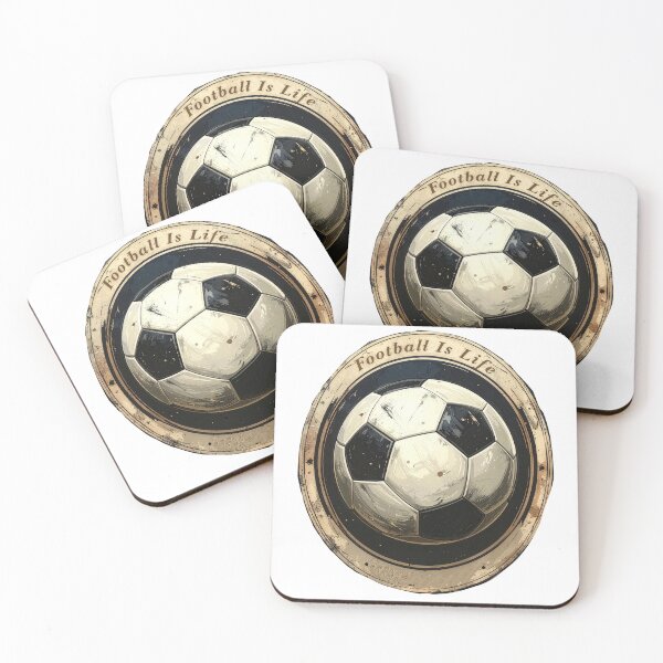 Item preview, Football is life vintage soccer ball emblem distressed aged badge retro football crest sports art designed and sold by icemanphotos.