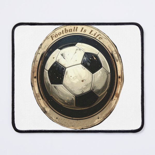 Item preview, Football is life vintage soccer ball emblem distressed aged badge retro football crest sports art designed and sold by icemanphotos.