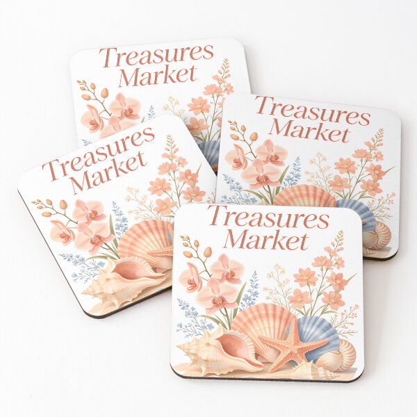 Item preview, Coastal Treasures Market designed and sold by Elegant Serif Studio.