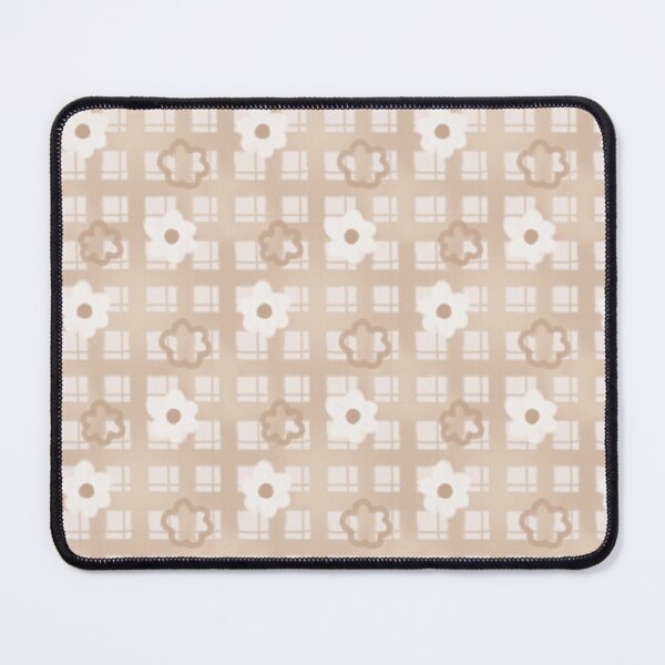 Item preview, plaid and flowers (beige) designed and sold by Quadra Works.