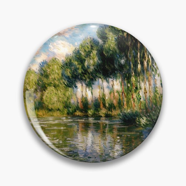 Item preview, Poplars on the Banks of the Epte: Fleeting Glow of Seasonal Light Along the Giverny River  designed and sold by artdesignsnow.