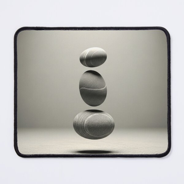 Item preview, Balanced Harmony Floating Stones Minimalist Art designed and sold by TheDenimArt.